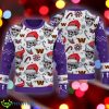 Christmas Washington Commanders Skull Pattern Candy Cane Purple Ugly 3D Sweater - Christmas Washington Commanders Skull Pattern Candy Cane Purple Ugly 3D Sweater