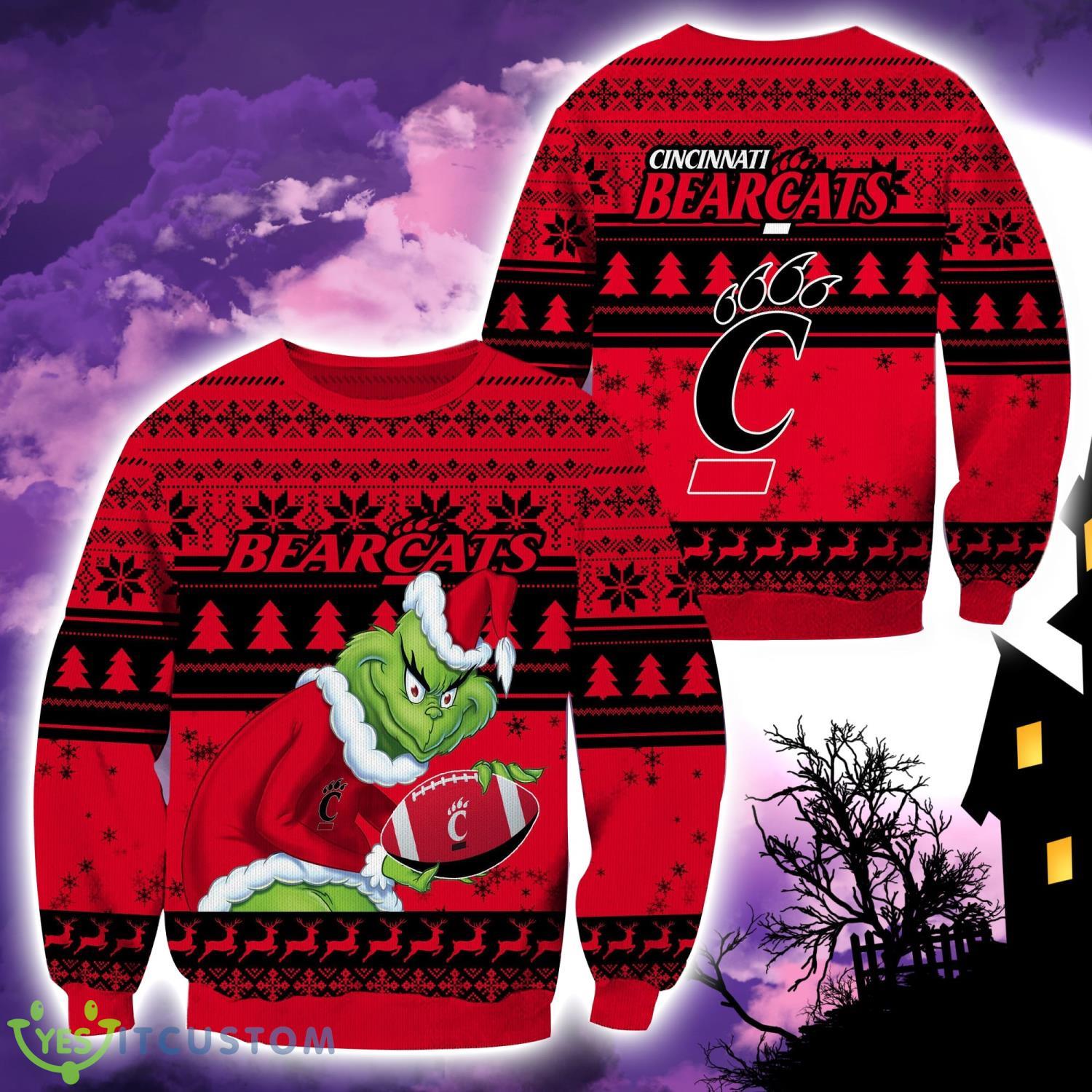 Cincinnati Bearcats NCAA Grinch Hug Logo Ugly Christmas Sweater Special Christmas Gift For Fans 3 Cincinnati Bearcats NCAA Grinch Hug Logo Ugly Christmas Sweater Special Christmas Gift For Fans Product Photo 1