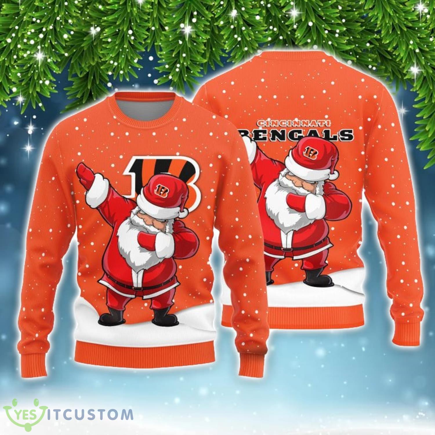 Cincinnati Bengals Dab Santa Special Gift Ugly Christmas Sweater 3 Cincinnati Bengals Dab Santa Special Gift Ugly Christmas Sweater Product Photo 1