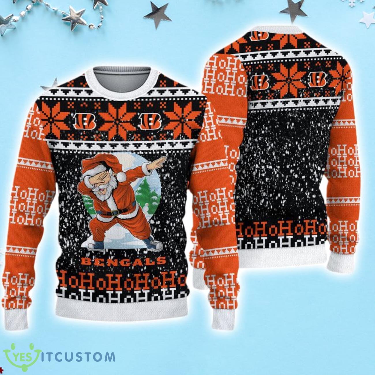 Cincinnati Bengals Dabbing Santa Christmas Sweater 3 Cincinnati Bengals Dabbing Santa Christmas Sweater Product Photo 1