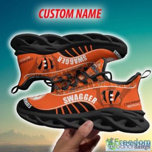 Cincinnati Bengals NFL Fashion Personalized Chunky Shoes Fans Gift Max Soul Sneakers New For Men And Women - Cincinnati Bengals NFL Max Soul Shoes Custom Name Photo 2