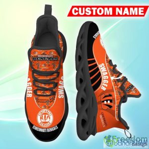 Cincinnati Bengals NFL Fashion Personalized Chunky Shoes Fans Gift Max Soul Sneakers New For Men And Women - Cincinnati Bengals NFL Max Soul Shoes Custom Name Photo 3
