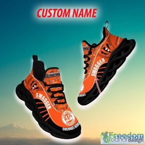 Cincinnati Bengals NFL Fashion Personalized Chunky Shoes Fans Gift Max Soul Sneakers New For Men And Women - Cincinnati Bengals NFL Max Soul Shoes Custom Name Photo 1