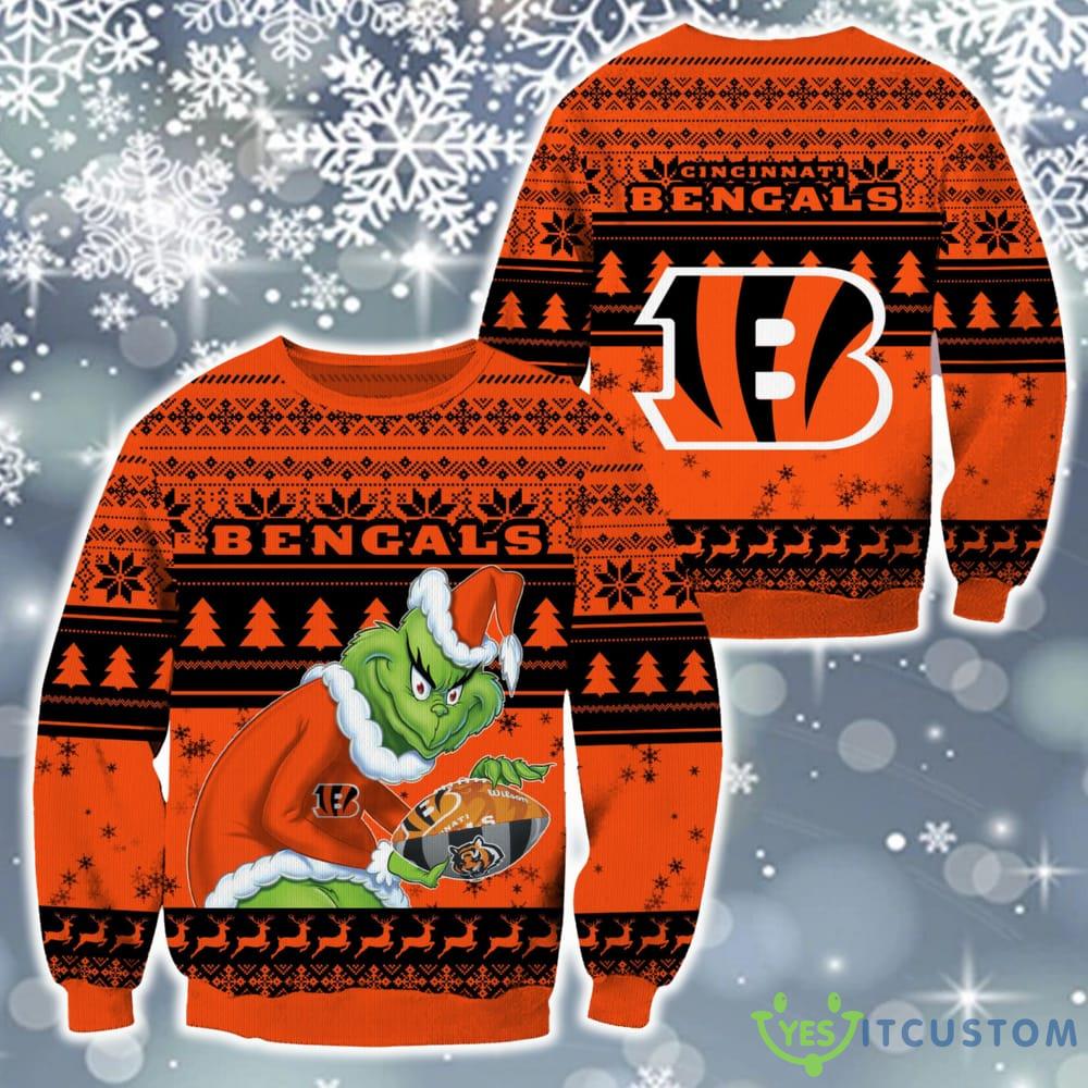 Cincinnati Bengals NFL Grinch Christmas Ugly Sweater Fans Gift Funny