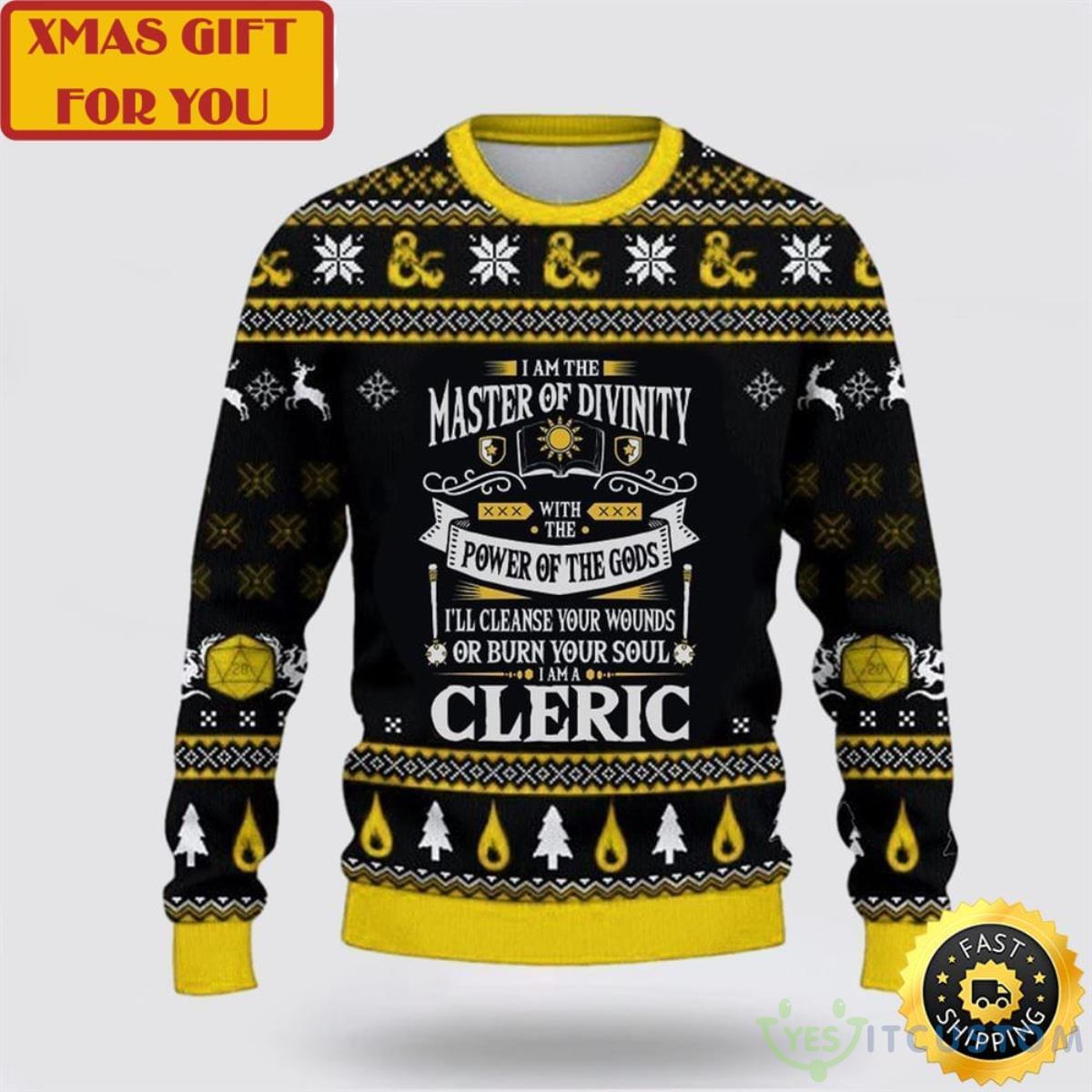 Classes Cleric Ugly Christmas Sweater 3 Classes Cleric Ugly Christmas Sweater Product Photo 1