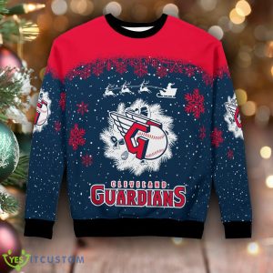 Cleveland Guardians Winter is Coming Knitted Christmas Sweater Gift For Christmas - Cleveland Guardians Winter is Coming Ugly Christmas Sweater Photo 6
