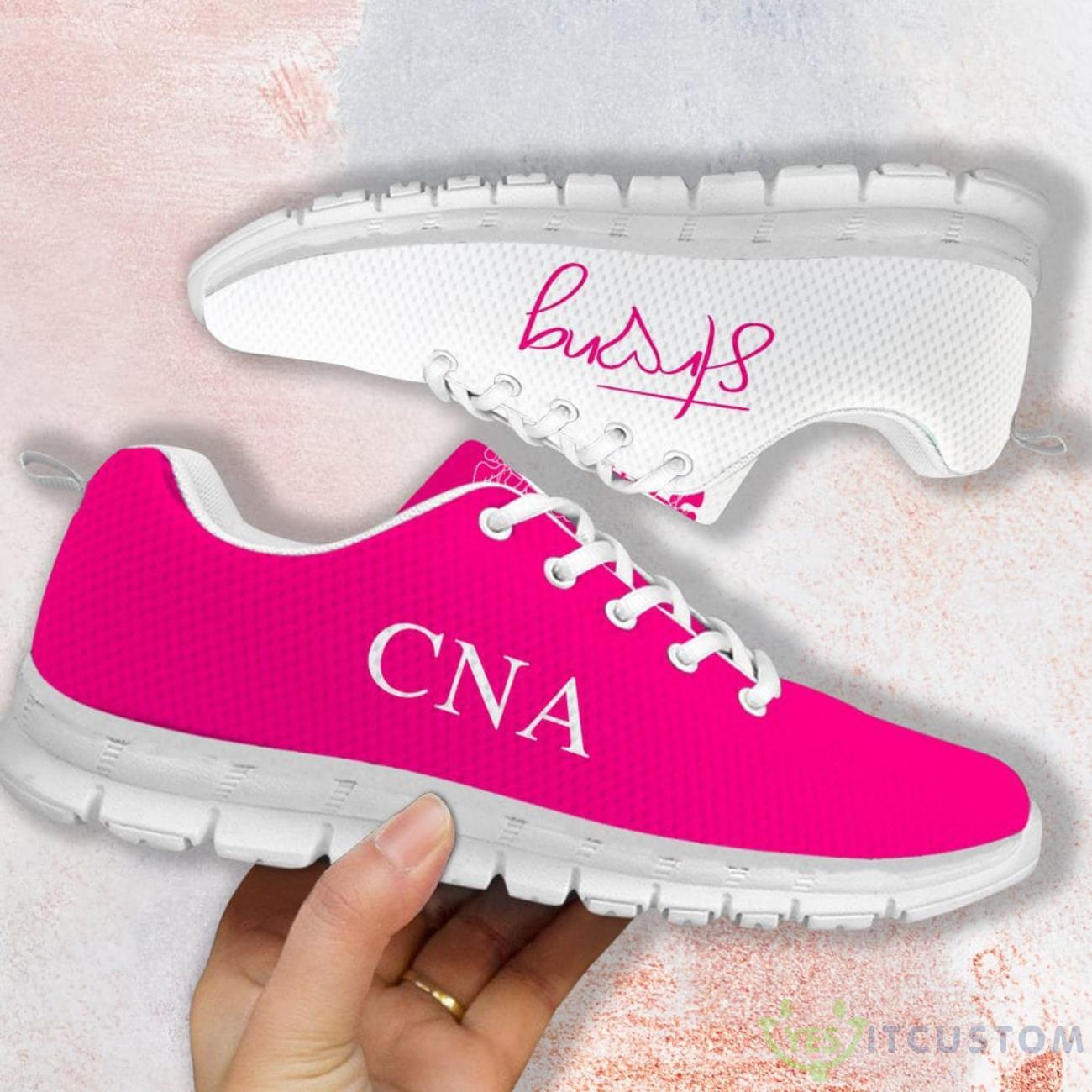 CNA Strong Pink And White Casual Running Sneakers 8 CNA Strong Pink And White Casual Running Sneakers Product Photo 2