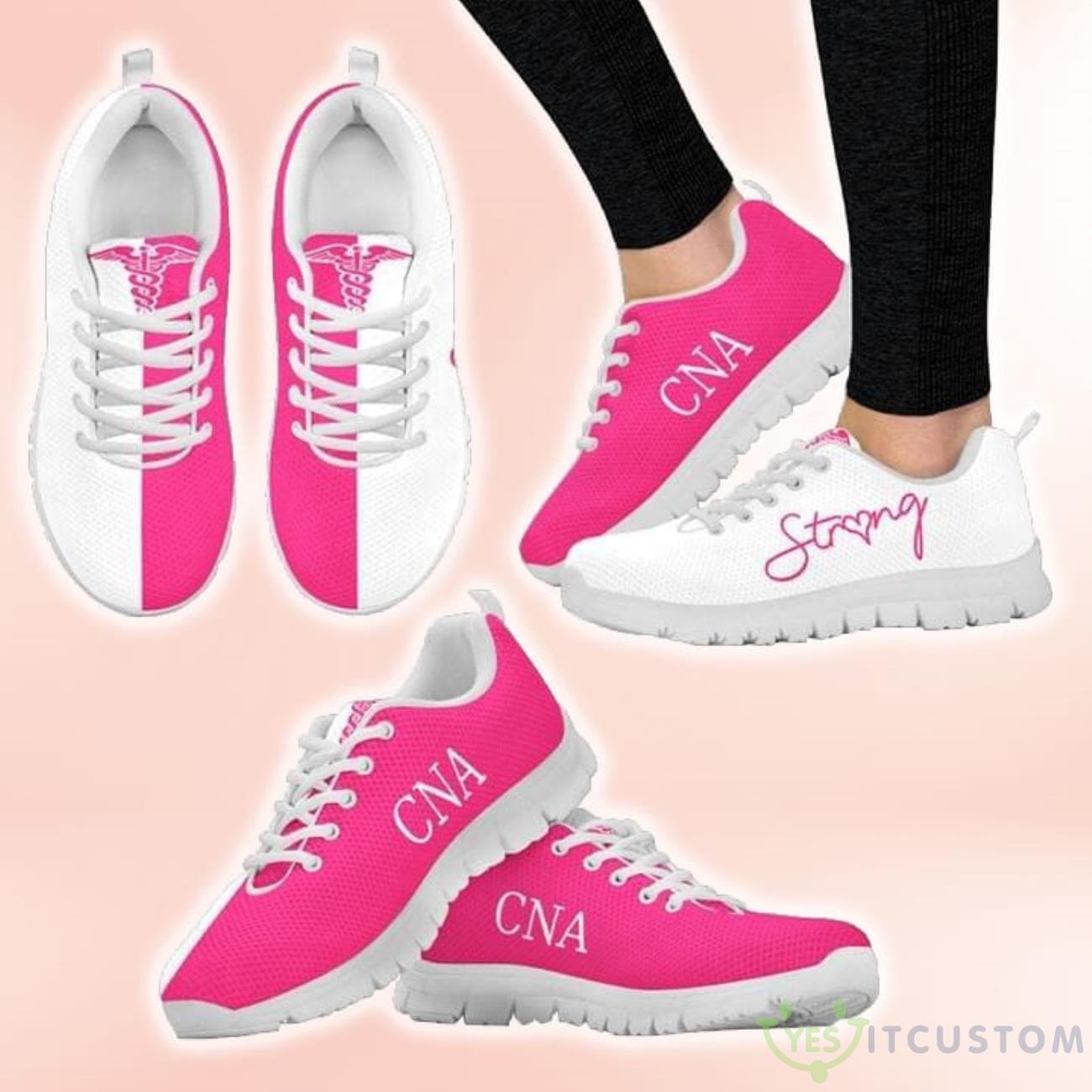 CNA Strong Pink And White Casual Running Sneakers 3 CNA Strong Pink And White Casual Running Sneakers Product Photo 3