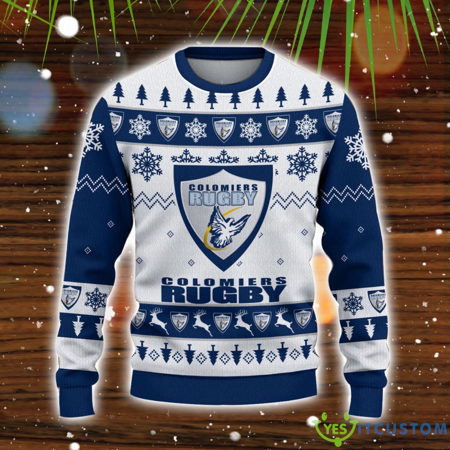 Colomiers Rugby 3D Sweater Gift Ugly Christmas Sweater 8 Colomiers Rugby 3D Sweater Gift Ugly Christmas Sweater Product Photo 2