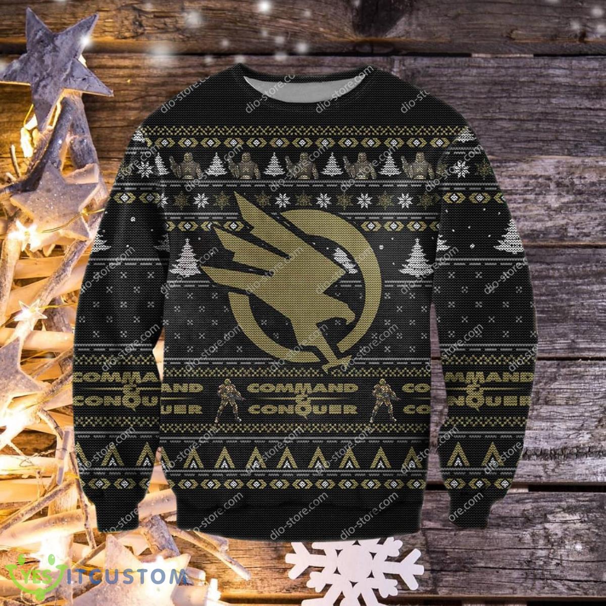 Command Conquer 3D Print Ugly Christmas Sweatshirt Special Gift 3 Command Conquer 3D Print Ugly Christmas Sweatshirt Special Gift Product Photo 1