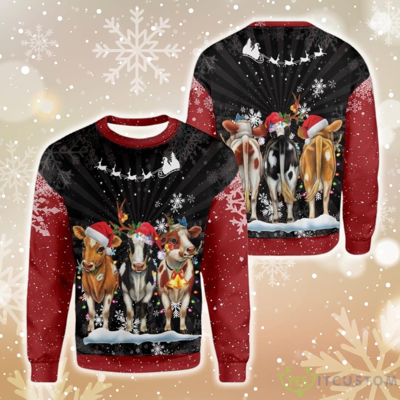 Cows Christmas Ugly Christmas Sweater 6 Cows Christmas Ugly Christmas Sweater Product Photo 2