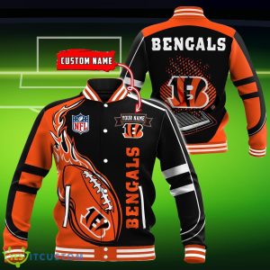 Custom Name Cincinnati Bengals NFL Teams Baseball Jacket Impressive Gift Product Photo 1