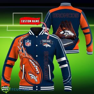Custom Name Denver Broncos NFL Teams Baseball Jacket Impressive Gift Product Photo 1