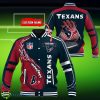 Custom Name Houston Texans NFL Teams Baseball Jacket Impressive Gift Product Photo 1