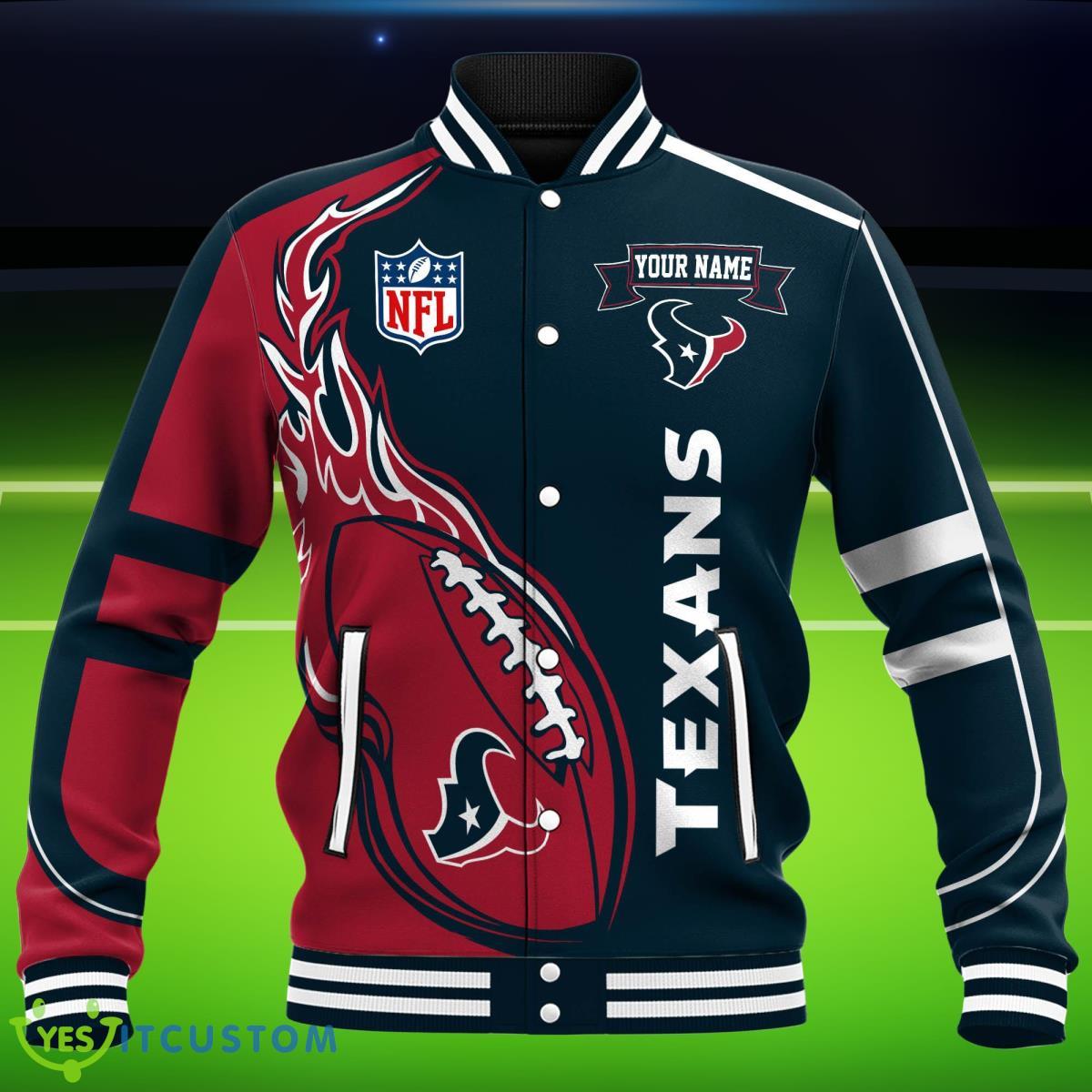 Custom Name Houston Texans NFL Teams Baseball Jacket Impressive Gift 3 Custom Name Houston Texans NFL Teams Baseball Jacket Impressive Gift Product Photo 3