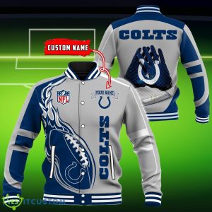 Custom Name Indianapolis Colts NFL Teams Baseball Jacket Impressive Gift Product Photo 1