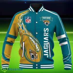 Custom Name Jacksonville Jaguars NFL Teams Baseball Jacket Impressive Gift 5 Custom Name Jacksonville Jaguars NFL Teams Baseball Jacket Impressive Gift Product Photo 3