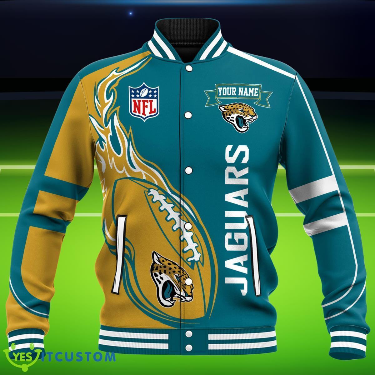 Custom Name Jacksonville Jaguars NFL Teams Baseball Jacket Impressive Gift 3 Custom Name Jacksonville Jaguars NFL Teams Baseball Jacket Impressive Gift Product Photo 3