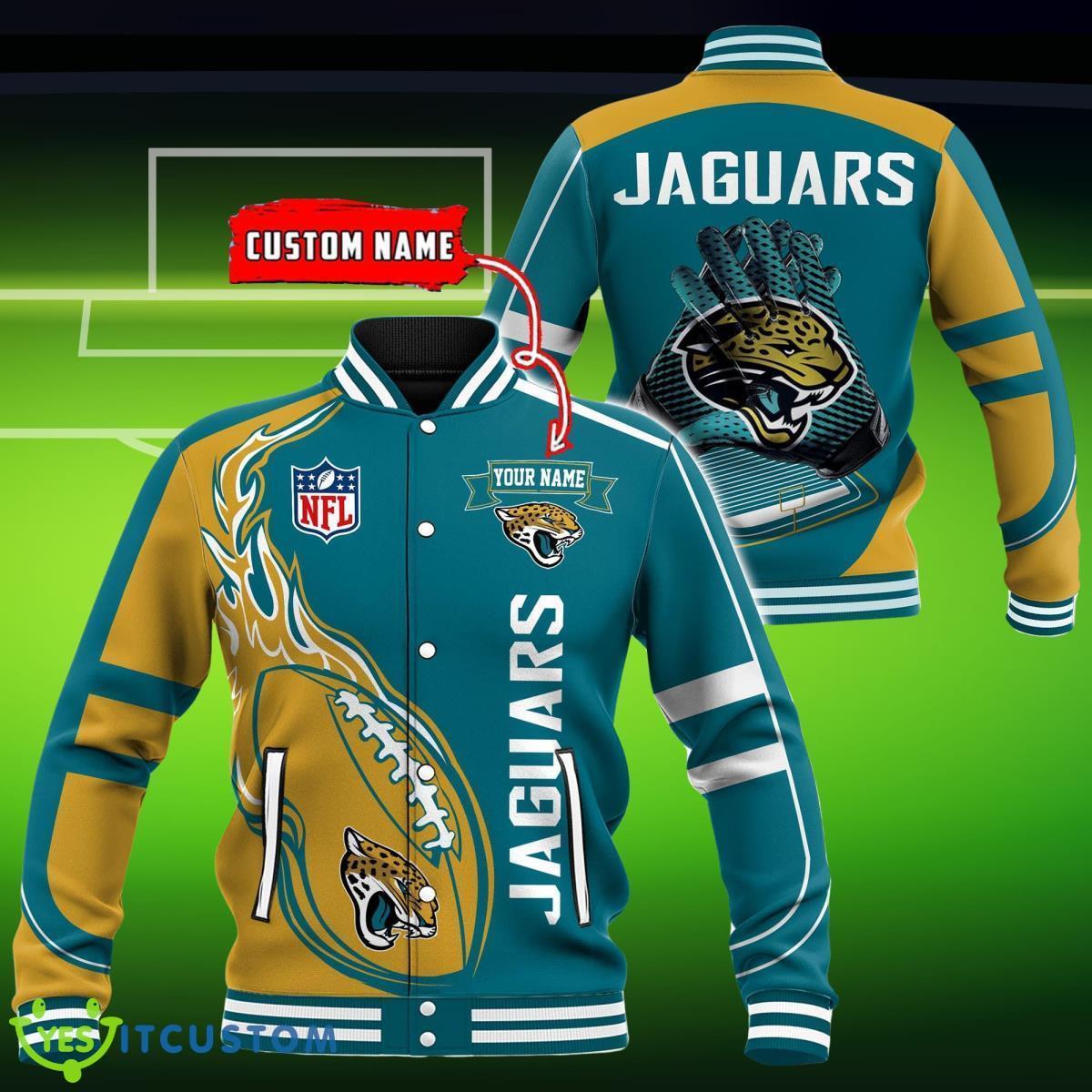 Custom Name Jacksonville Jaguars NFL Teams Baseball Jacket Impressive Gift 7 Custom Name Jacksonville Jaguars NFL Teams Baseball Jacket Impressive Gift Product Photo 1