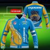 Custom Name Los Angeles Chargers NFL Teams Baseball Jacket Impressive Gift Product Photo 1