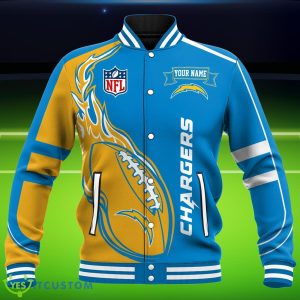 Custom Name Los Angeles Chargers NFL Teams Baseball Jacket Impressive Gift Product Photo 3