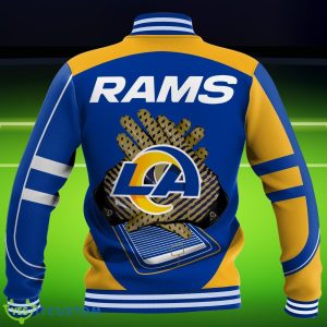 Custom Name Los Angeles Rams NFL Teams Baseball Jacket Impressive Gift 4 Custom Name Los Angeles Rams NFL Teams Baseball Jacket Impressive Gift Product Photo 2