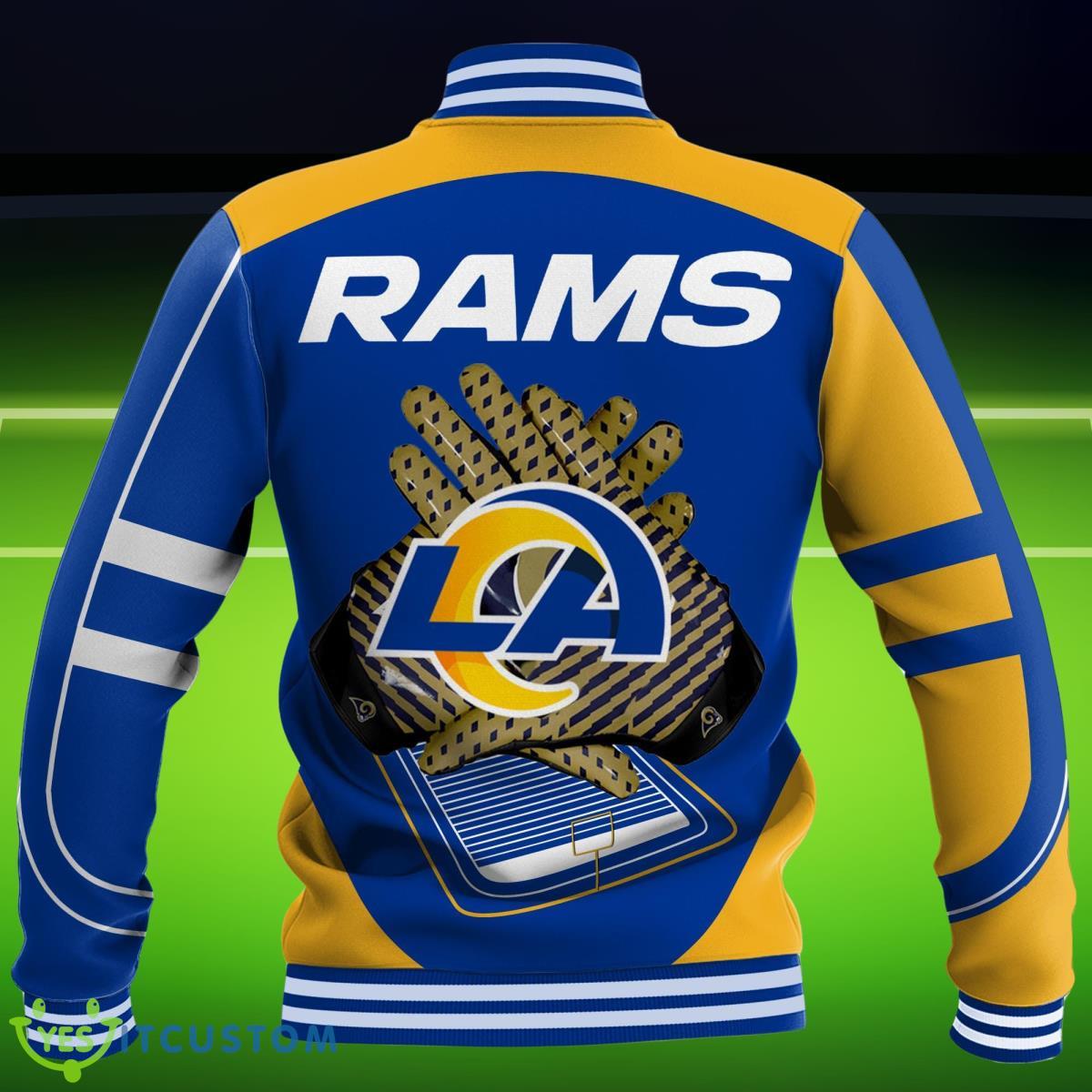 Custom Name Los Angeles Rams NFL Teams Baseball Jacket Impressive Gift 8 Custom Name Los Angeles Rams NFL Teams Baseball Jacket Impressive Gift Product Photo 2