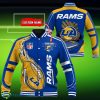 Custom Name Los Angeles Rams NFL Teams Baseball Jacket Impressive Gift Product Photo 1