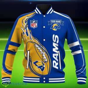 Custom Name Los Angeles Rams NFL Teams Baseball Jacket Impressive Gift 5 Custom Name Los Angeles Rams NFL Teams Baseball Jacket Impressive Gift Product Photo 3