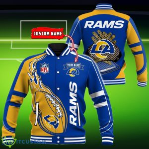 Custom Name Los Angeles Rams NFL Teams Baseball Jacket Impressive Gift Product Photo 1