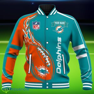 Custom Name Miami Dolphins NFL Teams Baseball Jacket Impressive Gift 5 Custom Name Miami Dolphins NFL Teams Baseball Jacket Impressive Gift Product Photo 3