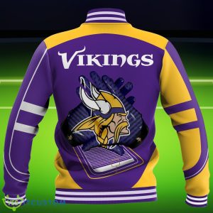 Custom Name Minnesota Vikings NFL Teams Baseball Jacket Impressive Gift 4 Custom Name Minnesota Vikings NFL Teams Baseball Jacket Impressive Gift Product Photo 2