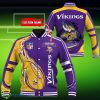 Custom Name Minnesota Vikings NFL Teams Baseball Jacket Impressive Gift Product Photo 1