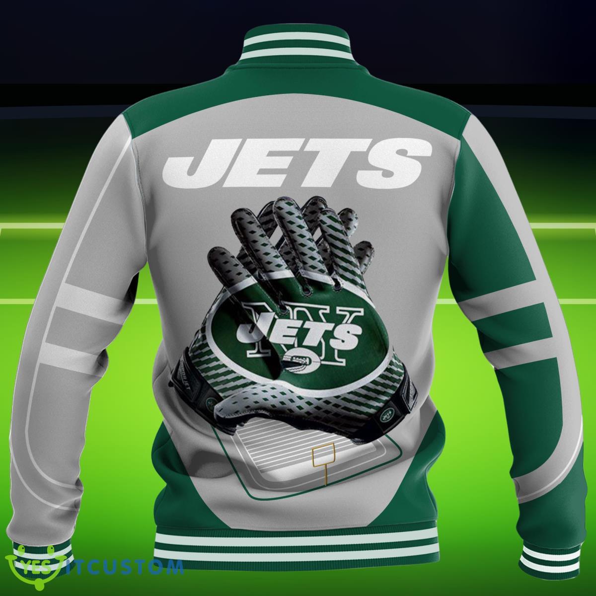 Custom Name New York Jets NFL Teams Baseball Jacket Impressive Gift 8 Custom Name New York Jets NFL Teams Baseball Jacket Impressive Gift Product Photo 2