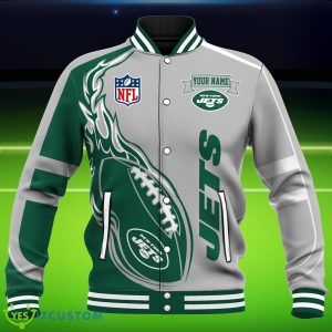 Custom Name New York Jets NFL Teams Baseball Jacket Impressive Gift 5 Custom Name New York Jets NFL Teams Baseball Jacket Impressive Gift Product Photo 3