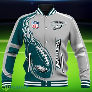 Custom Name Philadelphia Eagles NFL Teams Baseball Jacket Impressive Gift 5 Custom Name Philadelphia Eagles NFL Teams Baseball Jacket Impressive Gift Product Photo 3