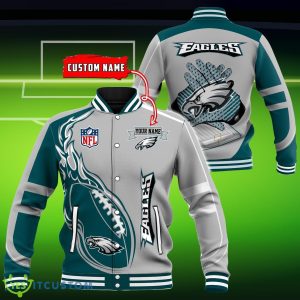 Custom Name Philadelphia Eagles NFL Teams Baseball Jacket Impressive Gift Product Photo 1