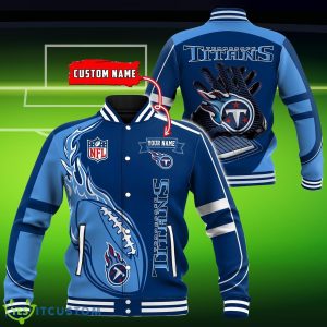 Custom Name Tennessee Titans NFL Teams Baseball Jacket Impressive Gift Product Photo 1