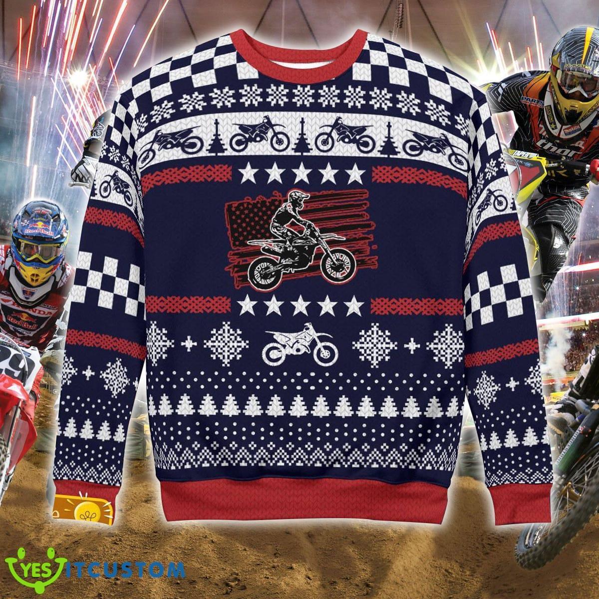 Custom Number And Name Christmas Motocross rider Live Ugly Christmas Sweater Men Women 6 Custom Number And Name Christmas Motocross rider Live Ugly Christmas Sweater Men Women - Christmas Motocross rider Ugly Christmas Sweater Photo 5