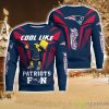 Cute Cool Like New England Patriots Fan Bart Simpson Dab Ugly Christmas Sweater Product Photo 1