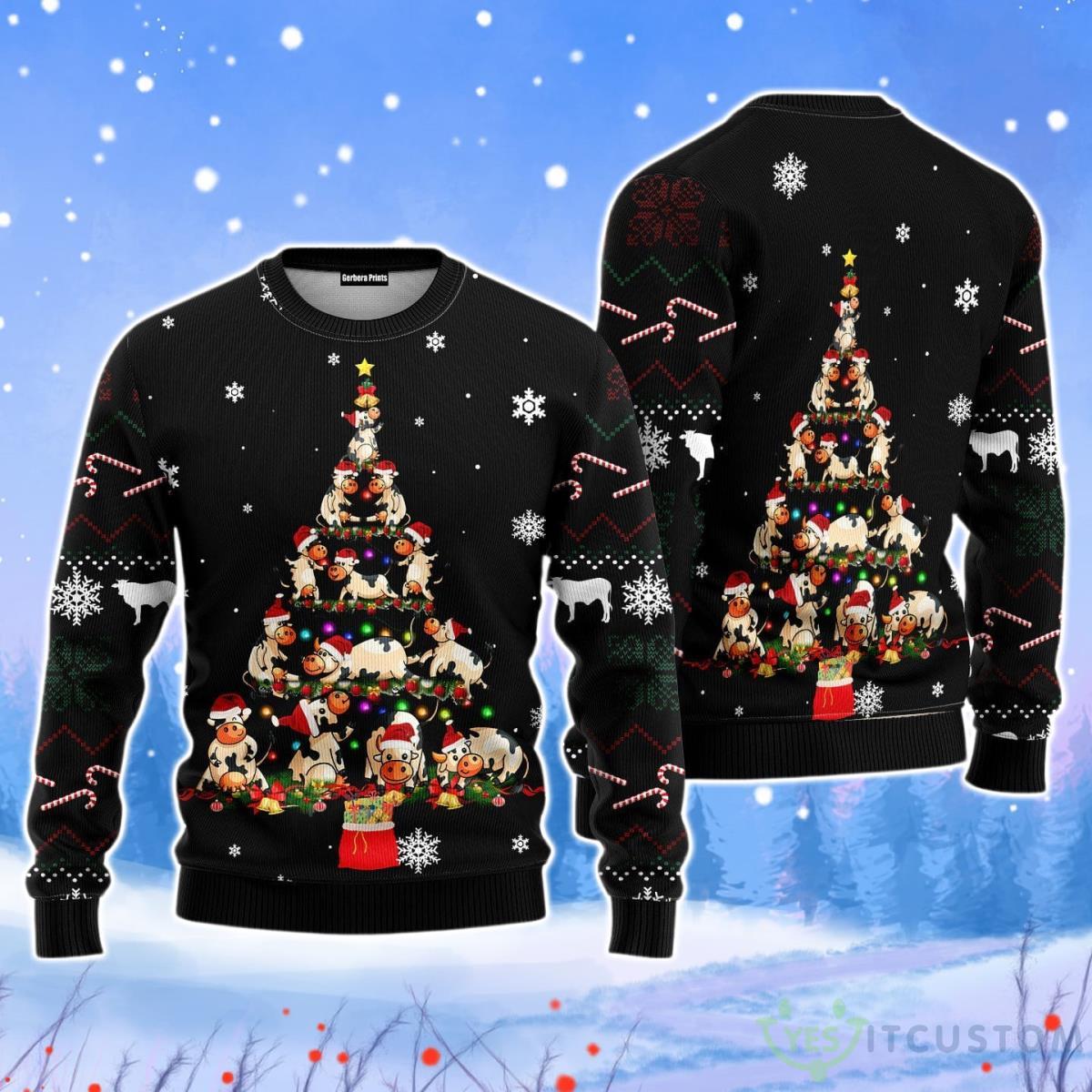 Cute Cow Christmas Unisex Ugly Sweater 3 Cute Cow Christmas Unisex Ugly Sweater Product Photo 1