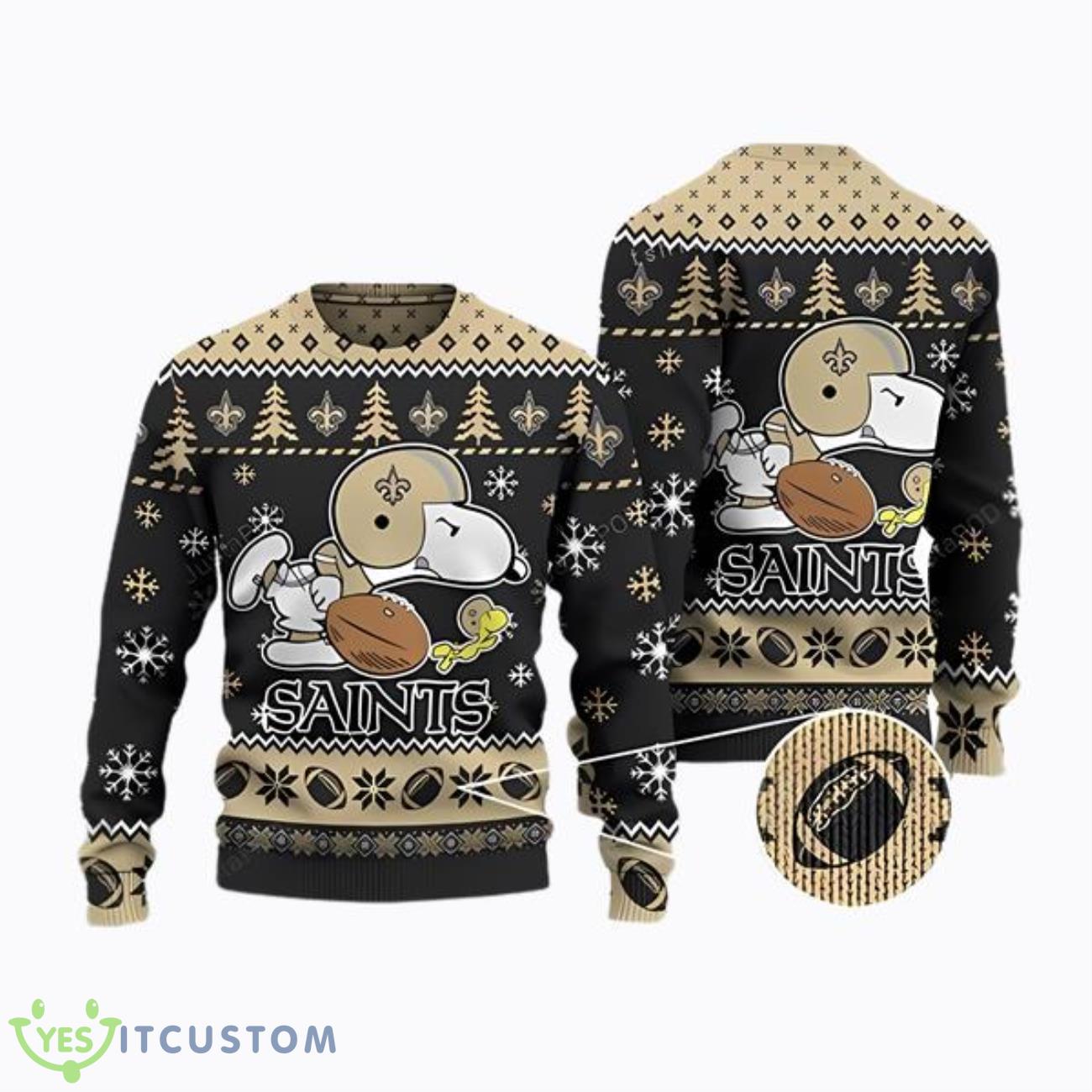 Cute Saints Snoopy Ugly Christmas Sweater 3 Cute Saints Snoopy Ugly Christmas Sweater Product Photo 1