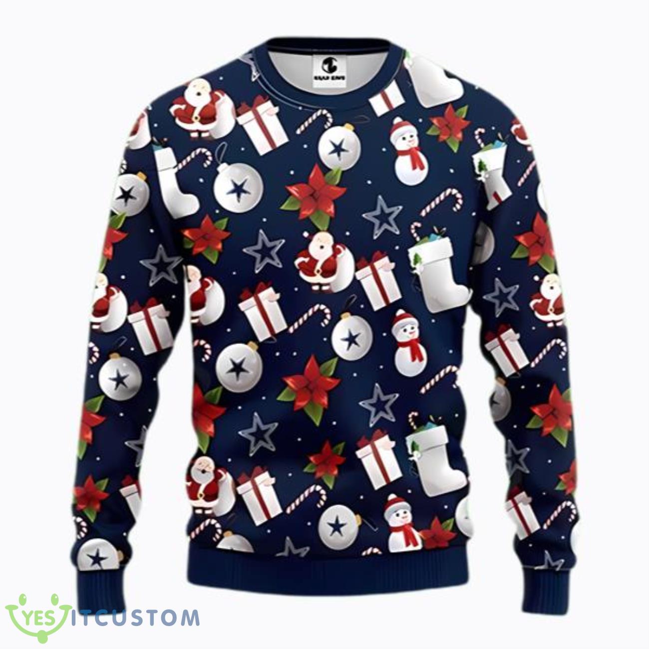 Dallas Cowboys Ugly Christmas Sweater All Over Print 3 Dallas Cowboys Ugly Christmas Sweater All Over Print Product Photo 1