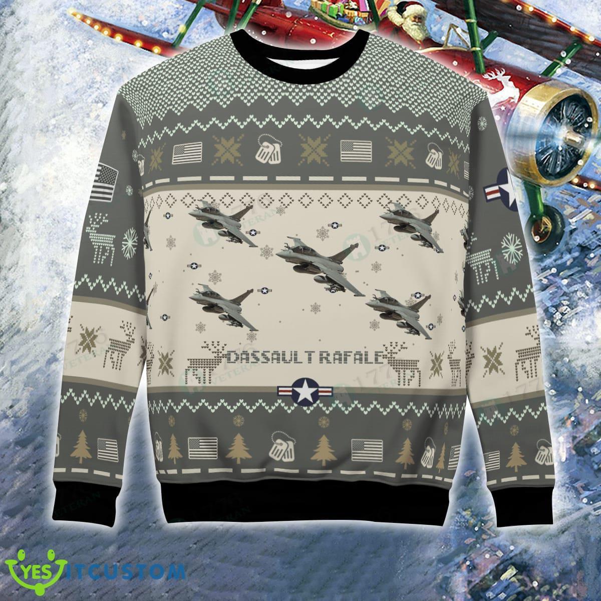 Dassault Rafale Christmas Aircraft Ugly Sweater US Air Force 6 Dassault Rafale Christmas Aircraft Ugly Sweater US Air Force - Dassault Rafale Christmas Aircraft Ugly Sweater US Air Force Photo 6