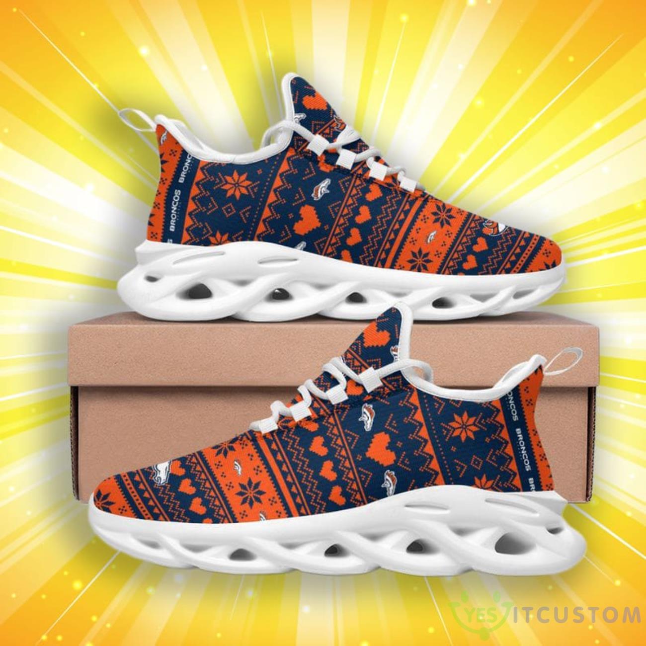 Denver Broncos Christmas Patterns Max Soul Shoes 4 Denver Broncos Christmas Patterns Max Soul Shoes Product Photo 4