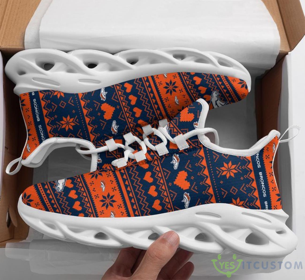 Denver Broncos Christmas Patterns Max Soul Shoes 9 Denver Broncos Christmas Patterns Max Soul Shoes Product Photo 1