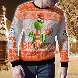 Denver Broncos Grinch Snowflake Pattern Ugly Sweater Christmas 3 Denver Broncos Grinch Snowflake Pattern Ugly Sweater Christmas Product Photo 2