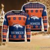 Denver Broncos Logo Big Snowflake Pattern Ugly Christmas Sweater Product Photo 1