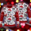 Denver Broncos Logo Skull Candy Cane Pattern Red Knitted Christmas 3D Sweater - Denver Broncos Logo Skull Candy Cane Pattern Red Knitted Christmas 3D Sweater
