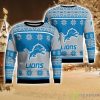 Detroit Lions Logo Big Snowflake Pattern Ugly Christmas Sweater Product Photo 1